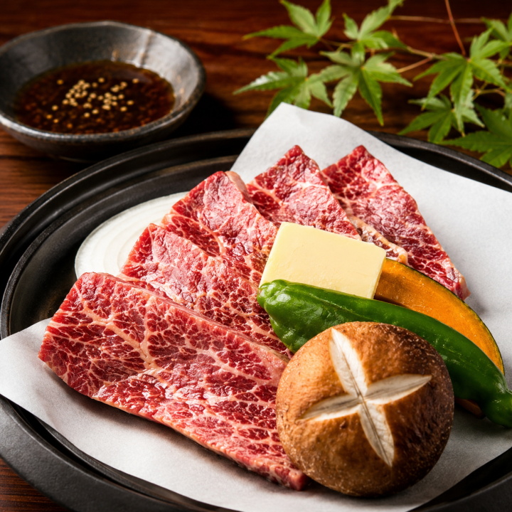 牛霜降りハラミ陶板焼き