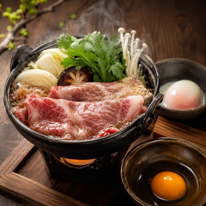 熊野牛サーロインのすき焼き