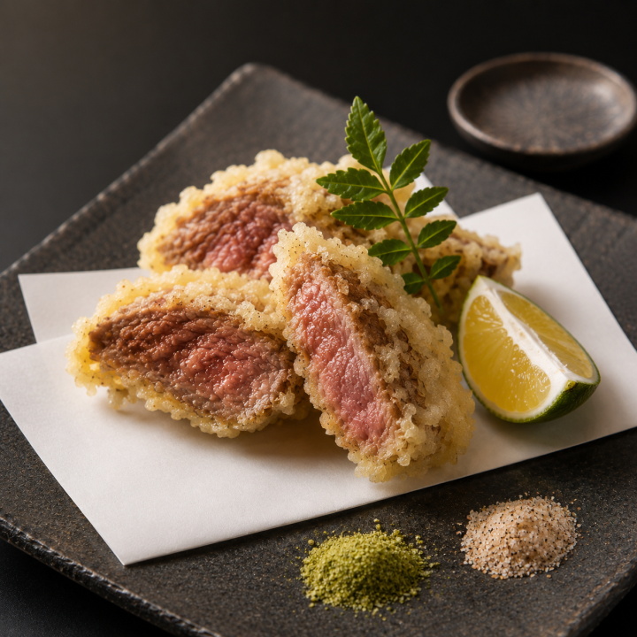 ラム肩ロースの天ぷら