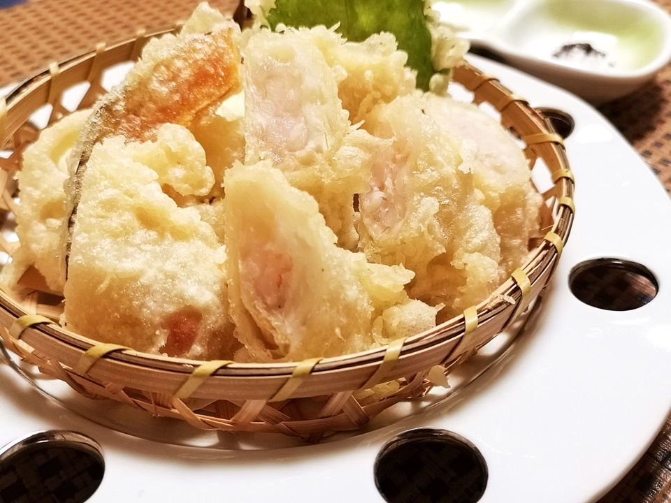 エビの湯葉巻き天ぷら