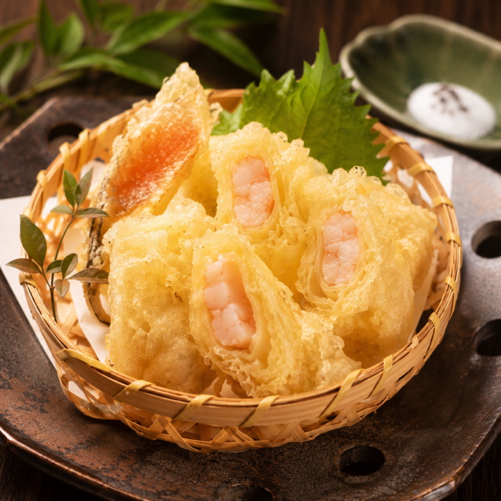 エビの湯葉巻き天ぷら
